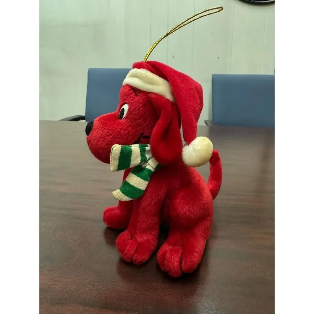 Vintage Clifford The Big Red Dog Plush Christmas Ornament